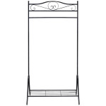 vidaXL Stalak za Odjeću Crni Metalni（243000）