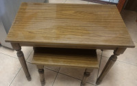Vintage stolići puno drvo 64×38cm i 38×28cm
