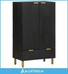 Visoka komoda crna 60 x 33 x 100 cm konstruirano drvo - NOVO