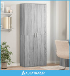 Visoka komoda siva sonome 70x35x180 cm od konstruiranog drva - NOVO