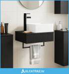 Zidni sudoper Crna 50 x 41 x 39 cm Konstruirano drvo - NOVO