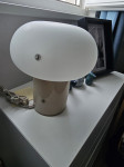 Stolna lampa, bež/opalno bijela staklo, 28 cm