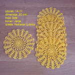 Heklani tabletići okrugli - manji, žute boje