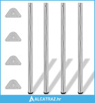 4 noge za stol podesive visine kromirane 1100 mm - NOVO