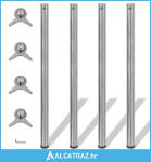 4 Podesive Noge za Stol Brušeni nikal 1100 mm - NOVO
