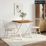 Kvadratni blagovaonski stol 80 x 80 x 75 cm Čvrsto drvo akacije - Prir