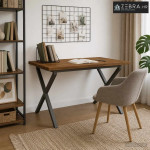 Stol za blagovanje s prirodnim rubom 90 x 55 x 75 cm - Prirodno, kava