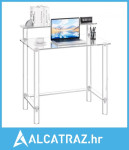 Akrilni stol, 2 razine prozirnog uredskog stola s postoljem za monitor