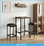 Barska stolica 2 kom. Tamnosiva 40 x 32 x 64 cm - NOVO