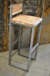 Barska stolica za ugostiteljstvo metal/drvo aris-masiv