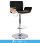 Barska stolica od umjetne kože crna - NOVO