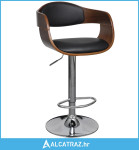 Barska stolica od zaobljenog drva i umjetne kože - NOVO
