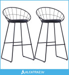 Barske stolice od umjetne kože 2 kom crne - NOVO