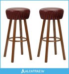 Barske stolice od umjetne kože 2 kom smeđe - NOVO