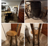 Barski stol i 6 stolica