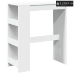 Barski stol s držačima bijeli 90x40x103,5 cm konstruirano drvo - Bijel