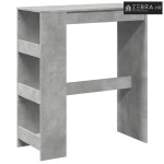 Barski stol s držačima boja betona 90x40x103,5 cm drveni - Beton siva