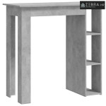 Barski stol s policom boja betona 102 x 50 x 103,5 cm drveni - Beton s