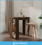 Barski stol s policom boja hrasta 102x50x103,5 cm od iverice - NOVO