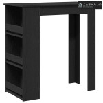 Barski stol sa policom za odlaganje crni hrast 102x50x103,5 cm - Crni
