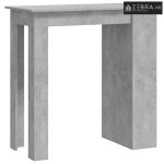 Barski stol sa stalkom za pohranu boja betona 102x50x103,5 cm - Beton