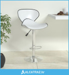 Barski stolac od umjetne kože bijeli - NOVO