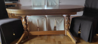 Blagavaonski hrastov stol i stolice