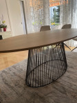 Blagavaonski stol dizajnerski, drvo manga, 200x100 cm