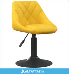 Blagovaonska stolica boja senfa baršunasta - NOVO