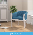 Blagovaonska stolica plava baršunasta - NOVO