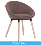 Blagovaonska stolica od tkanine smeđa - NOVO