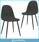 Blagovaonske stolice 2 kom 45x54,5x87 cm crne od umjetne kože - NOVO