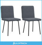 Blagovaonske stolice 2 kom tamnosive baršunaste - NOVO