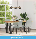 Blagovaonske stolice 4 kom svjetlosive baršunaste - NOVO