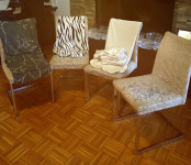 Blagovaonske stolice, 4 komada plus 3 puta po 4 presvlake