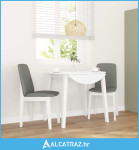 Blagovaonske stolice s jastucima 2 kom. Bijela guma od punog - NOVO