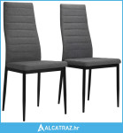 Blagovaonske stolice od tkanine 2 kom svjetlosive - NOVO