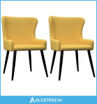 Blagovaonske stolice od tkanine 2 kom žute - NOVO