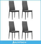 Blagovaonske stolice od tkanine 4 kom svjetlosive - NOVO