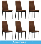 Blagovaonske stolice od tkanine 6 kom smeđe - NOVO