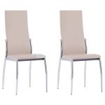 Blagovaonske stolice od umjetne kože 2 kom boja cappuccina - NOVO