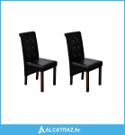 Blagovaonske stolice od umjetne kože 2 kom crne - NOVO