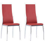 Blagovaonske stolice od umjetne kože 2 kom crvene - NOVO