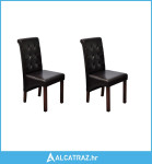 Blagovaonske stolice od umjetne kože 2 kom smeđe - NOVO