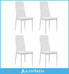 Blagovaonske stolice od umjetne kože 4 kom bijele - NOVO