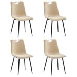 Blagovaonske stolice od umjetne kože 4 kom krem - NOVO