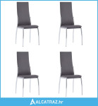 Blagovaonske stolice od umjetne kože 4 kom sive - NOVO
