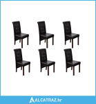 Blagovaonske stolice od umjetne kože 6 kom smeđe - NOVO