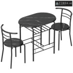 Blagovaonski set od 3 dijela, kuhinjski stol i stolice za 2 osobe s po