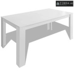 Blagovaonski stol 140 x 80 x 75 cm bijeli